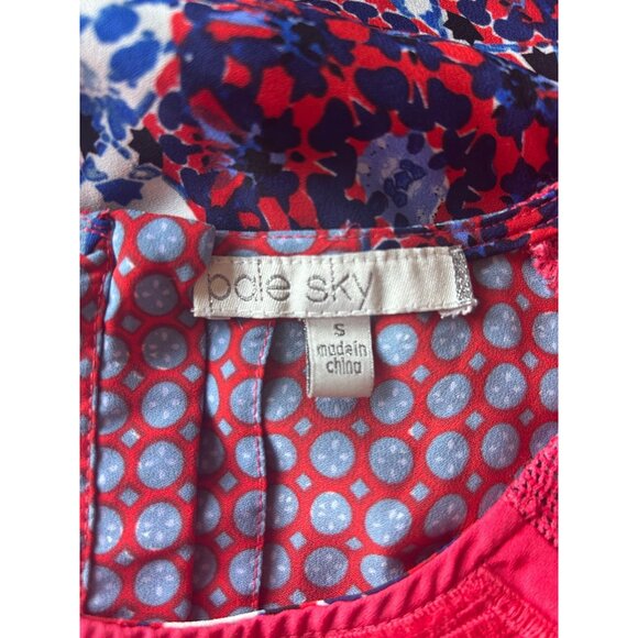 Pale Sky Red, Blue and White Patterned Tank Top - Picture 5 of 5